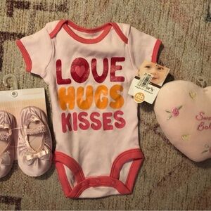 Carter NB Wiggles Bodysuit, Heart Rattle & Princess Slippers (3 pk)